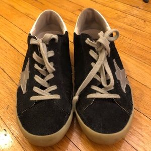 Golden Goose Superstar Sneakers Navy Blue/ Silver!